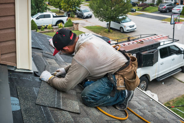 Professional Flat Roof Repair technician working in Saint John, WA